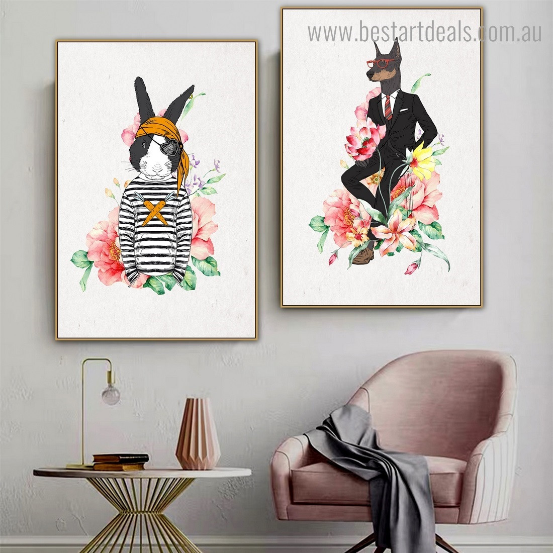 Buy Rabbit Canvas Print Wall Art Decor.