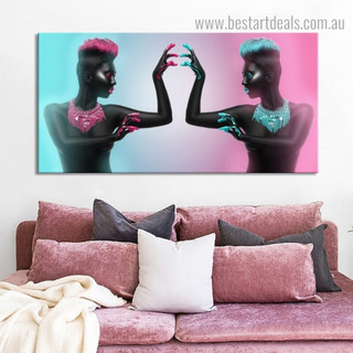Buy Black Nude Ladies Canvas Print Wall Art Decor.