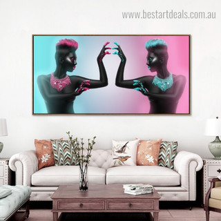 Buy Black Nude Ladies Canvas Print Wall Art Decor.