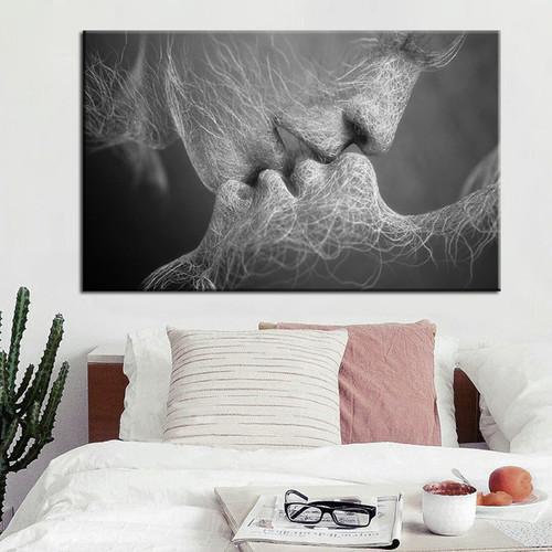 Love Kiss abstract picture for bedroom wall art decor.