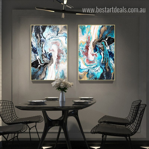 Dark Abstract Modern Framed Resemblance Snapshot Canvas Print for Room Wall Garnish
