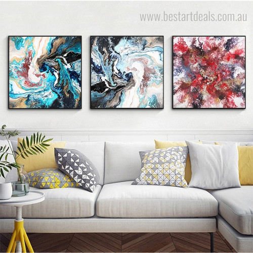 Multicolor Fantasy Abstract Modern Framed Portraiture Image Canvas Print for Room Wall Outfit