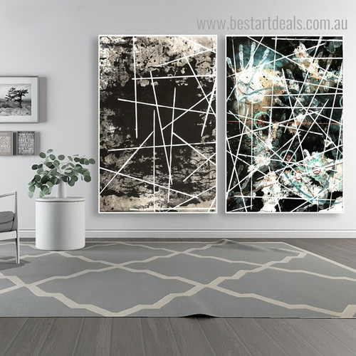 Vinculum Abstract Modern Framed Portrayal Photo Canvas Print for Room Wall Outfit