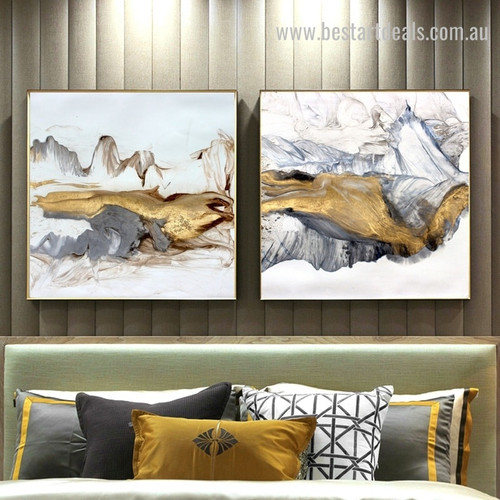 Abstract Hills Modern Framed Painting Photo Canvas Print for Room Wall Outfit