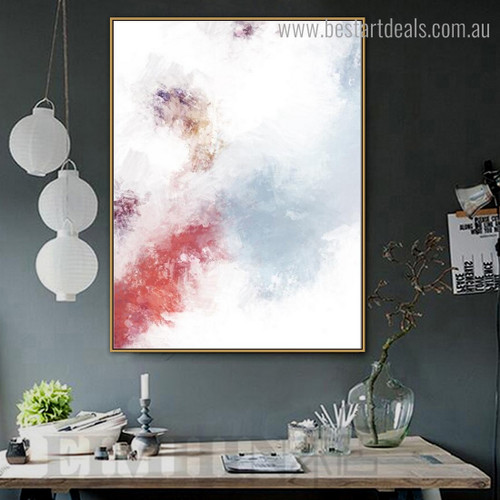 Colorful Smoke Abstract Modern Framed Portrayal Picture Canvas Print for Room Wall Ornament