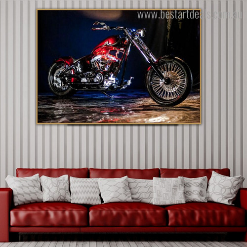 Red Chopper Still Life Modern Framed Painting Photo Canvas Print for Wall Outfit