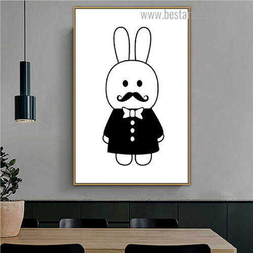 Mr. Agent Anime Animals Nordic Framed Painting Picture Canvas Print for Room Wall Decoration