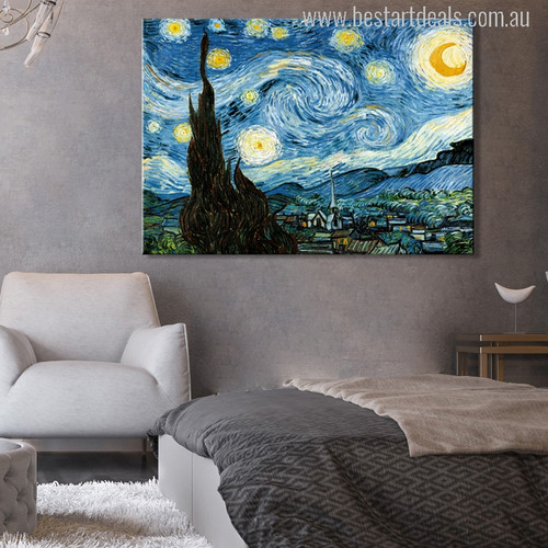 Starry Night Painting Canvas Print