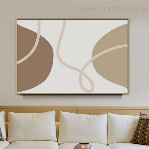 Twirly Line Abstract Modern Framed Artwork Photo Canvas Print for Room Wall Decoration