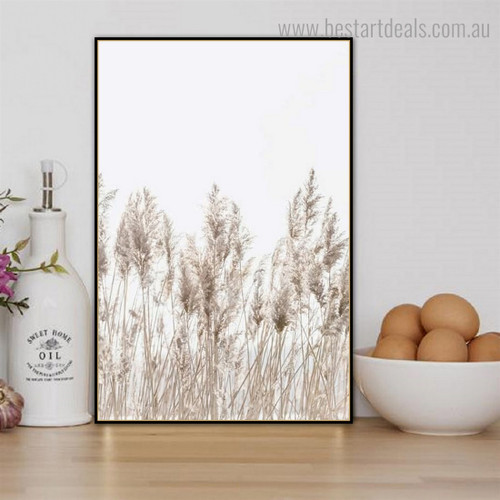 Phragmites Botanical Framed Artwork Pic Canvas Print for Room Wall Decor