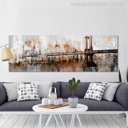 George Washington Bridge Abstract Modern Painting Print