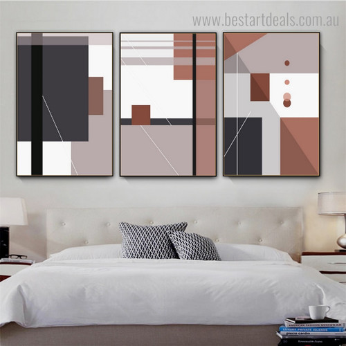 Rectangle Square Abstract Contemporary Framed Painting Photograph Canvas Print for Room Wall Ornament