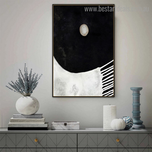 Rotund Abstract Modern Framed Artwork Picture Canvas Print for Room Wall Decor