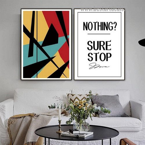 Sure Typography Modern Framed Artwork Photo Canvas Print for Room Wall Decor