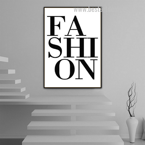 Vogue Fashion Abstract Typography Modern Framed Painting Picture Canvas Print for Room Wall Molding