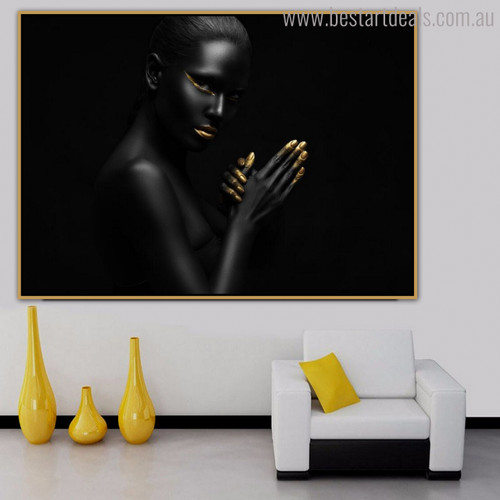 Black Distaff Modern Figure Painting Picture Print for Wall Decor