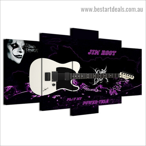 Jim Root Guitar Music Figure Modern Artwork Picture Canvas Print for Room Wall Adornment