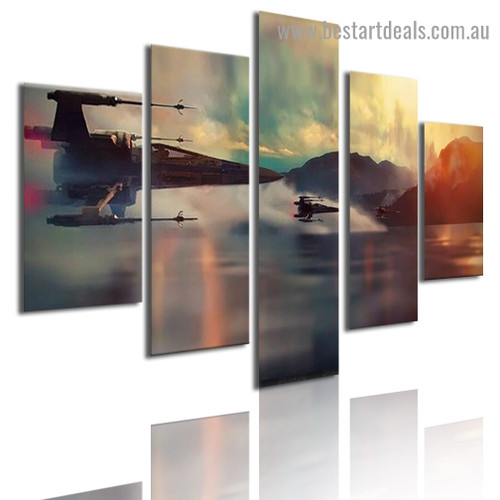 Star Wars Fighters Fantasy Modern Artwork Portrait Canvas Print for Room Wall Garniture