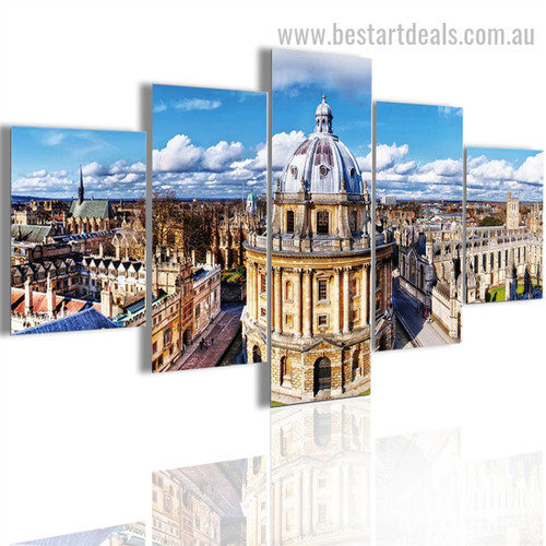 Radcliffe Camera Architectural Cityscape Modern Framed Artwork Pic Canvas Print