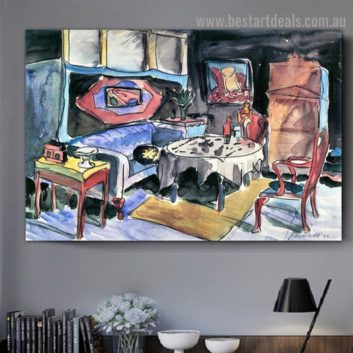 Studio Cover Walter Gramatté Still Life Expressionist Portrait Image Canvas Print for Room Wall Garniture