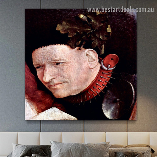 Crowned with Thorns I Hieronymus Bosch Figure Northern Renaissance Reproduction Artwork Portrait Canvas Print for Room Wall Garniture