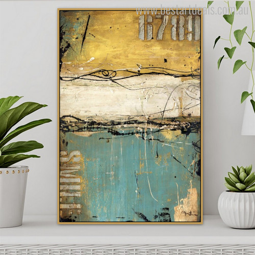 Wiggly Abstract Modern Painting Photo Print for Home Wall Outfit