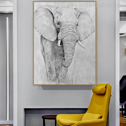 Big Elephant Abstract Animal Modern Painting Print for Room Wall Garnish 