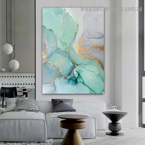 Chromatic Silica Abstract Modern Framed Artwork Picture Canvas Print for Room Wall Garniture