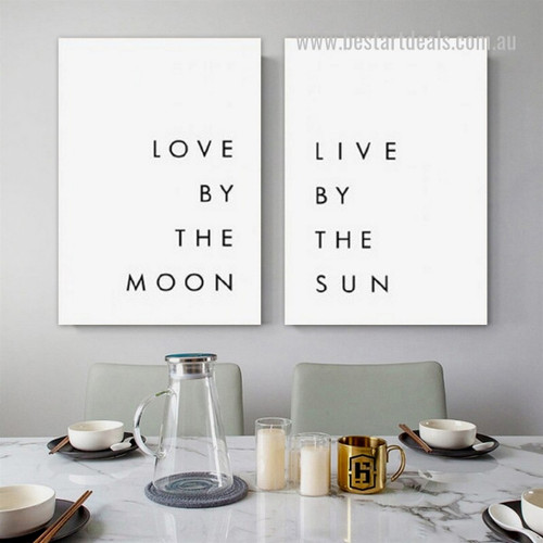 Live By The Sun Quotes 2 Piece Modern Abstract Framed Stretched Wall Art Photograph Canvas Print For Room Onlay