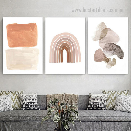 Devious Speck Lines Geometric Artwork 3 Piece Photograph Abstract Scandinavian Framed Stretched Canvas Print for Room Wall Garniture