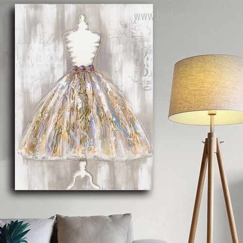 Modern Dress Abstract Framed Handmade Canvas Artwork Photo Print for Room Assortment