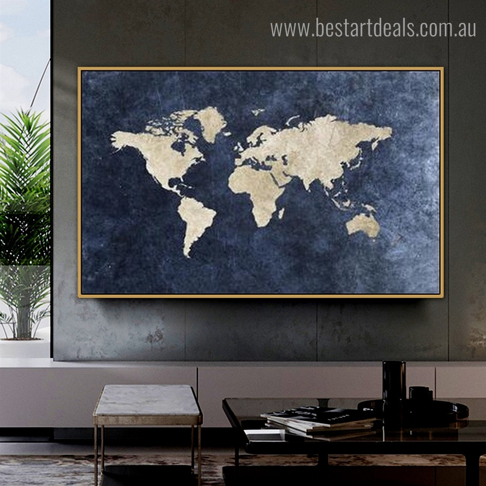 Buy Map Design Canvas Print Wall Art Decor.