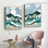 Green Mounts Landscape Nature Contemporary Framed Painting Image Canvas Print for Room Wall Outfit
