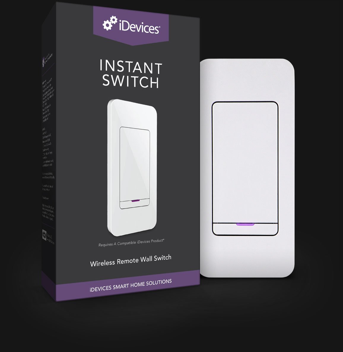 iDevices Instant Switch, Instant Switch, Remote, iDevices, Switch, Instant, Wall Switch, Bluetooth, Remote Wall Switch, Command Strip, Battery powered, Wireless