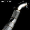 CTS TURBO AUDI C7/C7.5 S6/S7/RS7 4.0T CAST DOWNPIPE SET WITH HIGH FLOW CATS - CTS-EXH-DP-0026-CAT