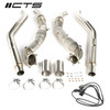 CTS TURBO AUDI C7/C7.5 S6/S7/RS7 4.0T CAST DOWNPIPE SET WITH HIGH FLOW CATS - CTS-EXH-DP-0026-CAT