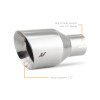 Mishimoto Clamp-on Double Wall Exhaust Tip 2.5 Inlet Slash Cut - polished - MMEXH-TIP-DW25P User 1