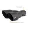 Mishimoto Dual Offset Tips 2.5in Inlet 3in Outlet Slash Cut - Black - MMEXH-TIP-FSTBK User 1