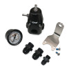 DeatschWerks DWR1000 AFPR + Pressure Gauge + 8AN & 6AN Fittings - Anodized Black - 6-1000-FRB-86 Photo - Primary