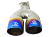 aFe Takeda 2.5in 304 Stainless Steel Clamp-on Exhaust Tip Passenger Side 2.5in Inlet 4inDual - Blue - 49T25484-L121 Photo - Unmounted