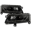 Spyder 09-11 Audi A6 Halogen Model Only Projector Headlights - (PRO-YD-ADA609-SEQ-BK) - 5087690 Photo - Primary