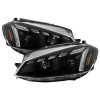 Spyder 18-21 VW Golf Halogen Model Only High-Power LED Headlights - Black (PRO-YD-VG17HALAP-SBGR-BK) - 5089052 Photo - Primary