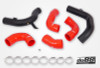 do88 Audi/Seat/Skoda/Volkswagen 1.8T/2.0T (MQB) do88 Intercooler Pressure Pipes w/Red Hoses - TR-340-DO88-3-R Photo - Primary