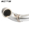 CTS TURBO MQB AWD EXHAUST DOWNPIPE WITH HIGH FLOW CAT (MK7/MK7.5 GOLF AWD, GOLF R, A3/S3/TT/TT-S QUATTRO) - CTS-EXH-DP-0015-CAT