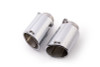 Remus Stainless Steel 102mm Angled Rolled Edge Chrome w/Adj Clamp Tail Pipe Set (Pair) - 0026 70SSR Photo - Primary