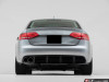 Audi B8 A4 Pre Facelift Non S-Line Rear Diffuser - Single Outlet - Gloss Black - ES#4445776