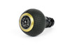 BFI GS2 Heavy Weight Shift Knob - Black Air Leather / Black Anodized w/ Gold Top (VW/Audi Manual) - GS2S-G