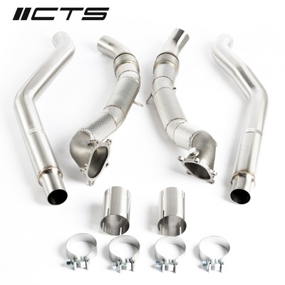 CTS TURBO AUDI C7/C7.5 S6/S7/RS7 4.0T CAST DOWNPIPE RACE SET - CTS-EXH-DP-0026