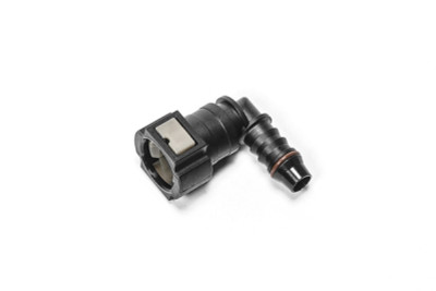 Radium Engineering 3/8in SAE Female to 90 degree 3/8in Barb Fitting - 14-0847 Photo - Primary