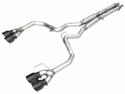 AWE 2024 Ford Mustang Dark Horse S650 RWD Track Edition Catback Exhaust w/ Quad Diamond Black Tips - 3020-43375 Photo - Primary